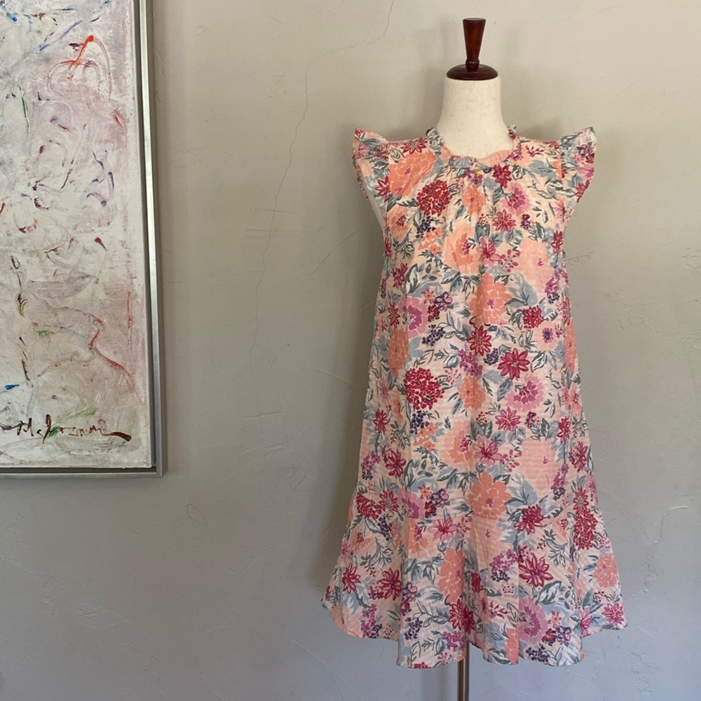 LOFT Pink Floral Maxi Dress